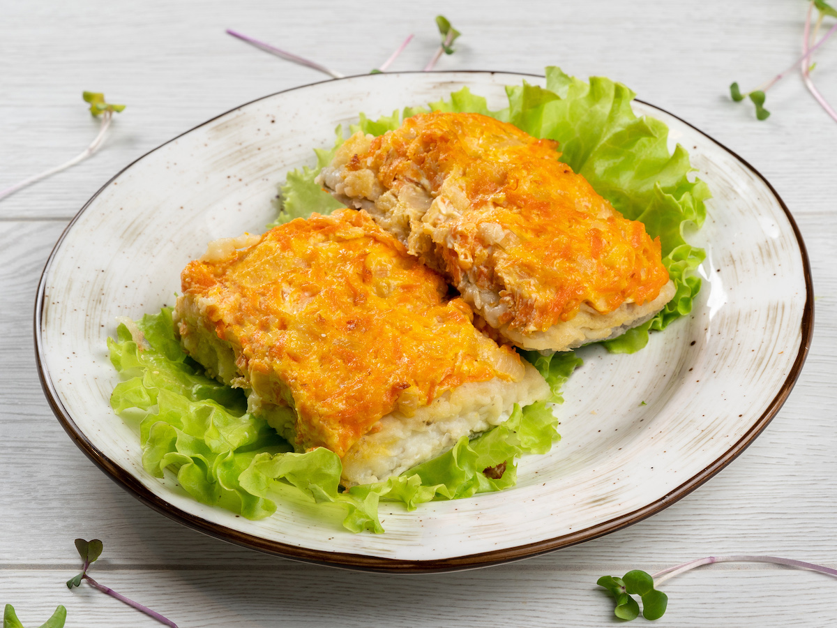 Филе трески с морковью и луком. Треска под вакуумом.