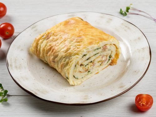 Омлет  с  ветчиной