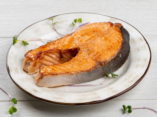 Стейк семги запеченный