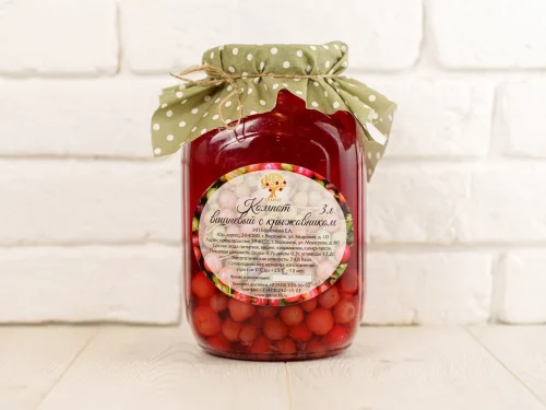 Компот вишня +крыжовник 3л