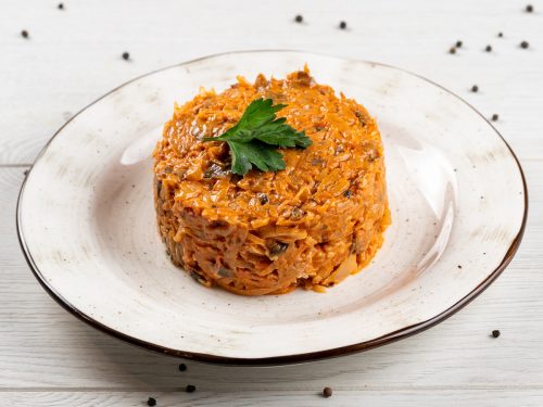 Капуста тушеная с грибами