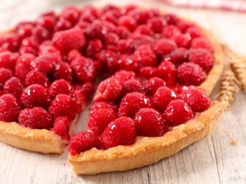 Пирог с малиной. 370г